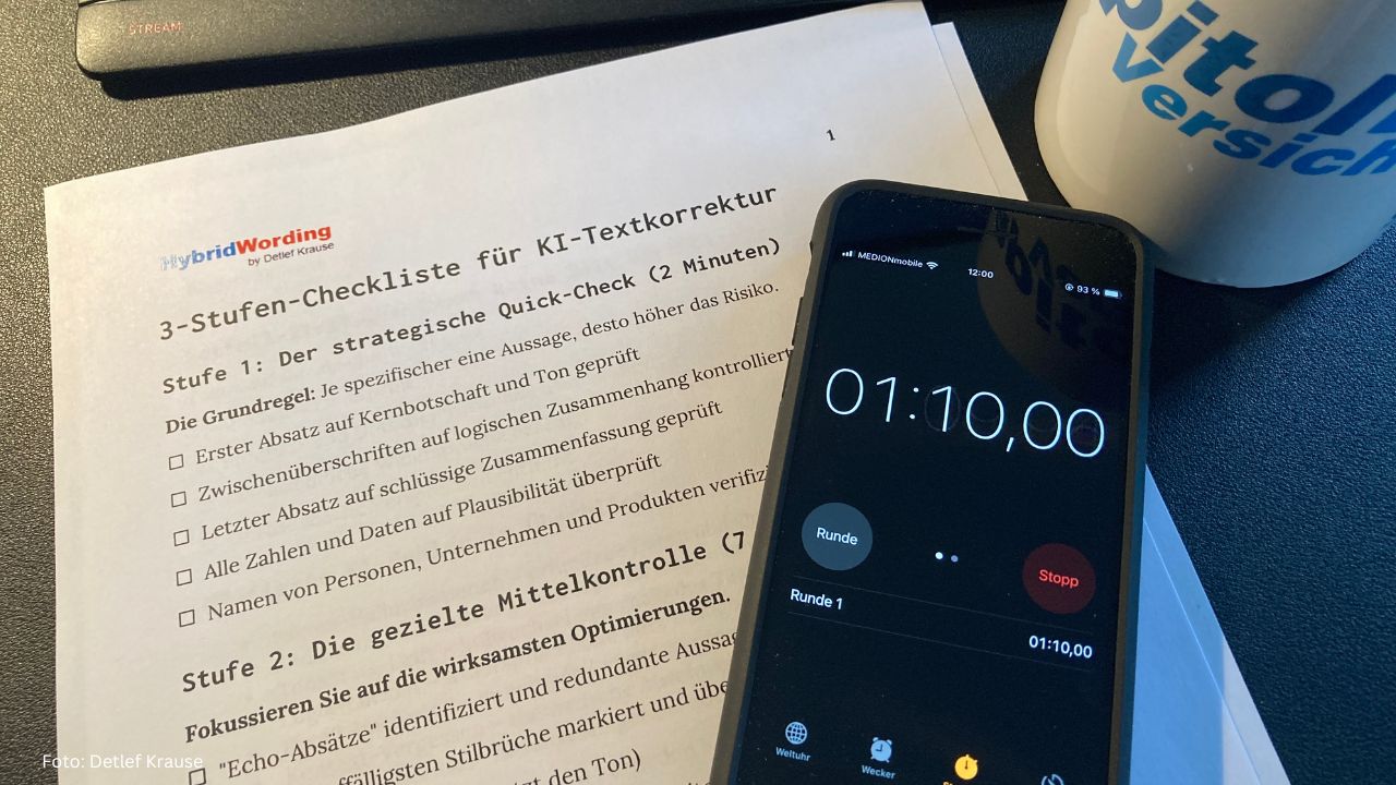 3-Stufen-Checkliste für KI-Textkorrektur